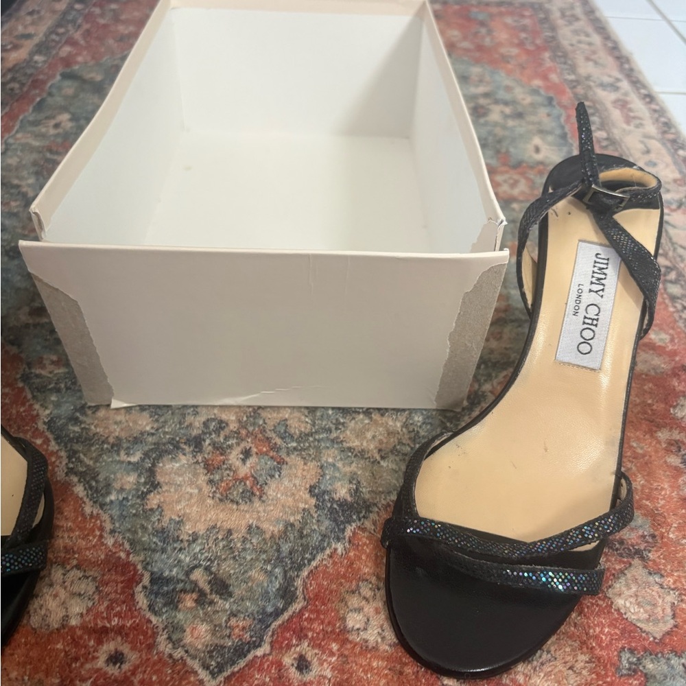 Jimmy Choo Glitter Black Heels - Picture 4 of 4